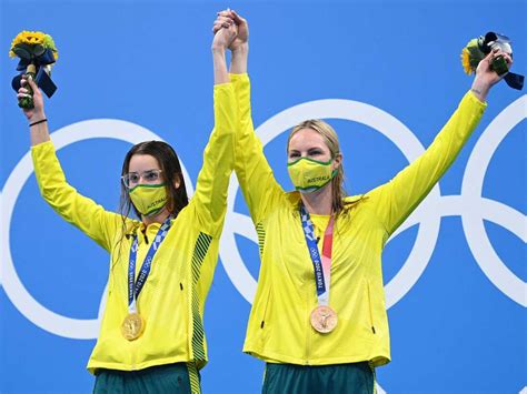 australian gold medalist shares top podium  bronze medalist  updates  tokyo