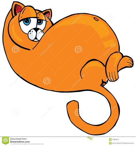 Cartoon Of Fat Orange Cat Stock Vector Illustration Of