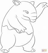 Pokemon Drowzee Coloring Pages Printable Gerbil Print Drawing Color sketch template