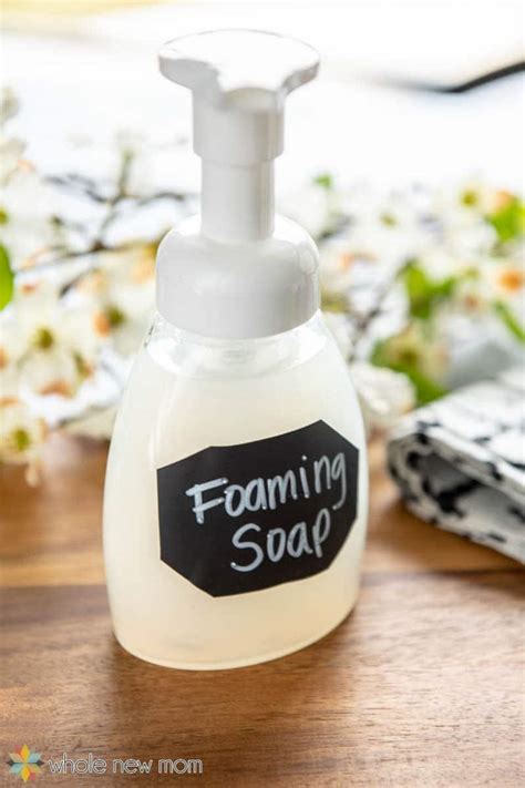 homemade moisturizing foaming hand soap   mom