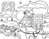 Coloring Pages Roof Advent Calendar Santa Getdrawings Drawing Getcolorings Colorings sketch template