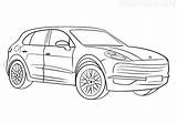 Coloring Cayenne Suv X5 sketch template