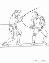 Fencing Esgrima Hellokids Escrime Fence Escrimeur Combate Boxeo Olympiques Getcolorings Esportes sketch template
