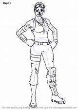 Trooper Ghoul Coloring Renegade Raider Skins Fornite Step Recon sketch template