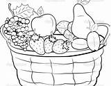 Basket Fruit Drawing Empty Kids Printable Getdrawings Coloring sketch template