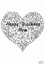 Birthday Mom Happy Coloring Pages Printable Cards Son Para Da Card Color Mother Drawings Print Feliz Colorir Drawing Aniversário Mãe sketch template