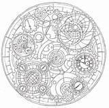 Clockwork Drawing Universe Getdrawings sketch template