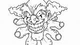 Clown Girl Drawing Coloring Pages Clowns Getdrawings Scary Face sketch template