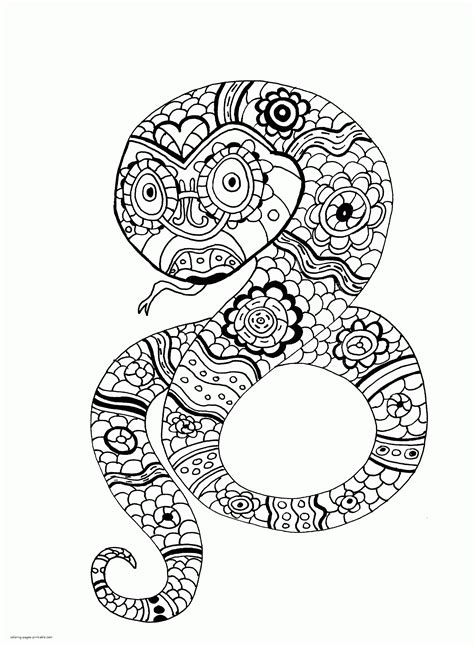 snake coloring page  adults coloring pages printablecom