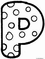 Dot Polka Letter Coloring Pages Letters Bubble Alphabet Printables Printablee Via sketch template