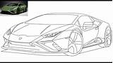 Lamborghini Huracan Rwd Spyder Car sketch template