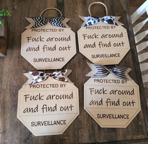 protected by fuck around and find out fafo surveillance door etsy