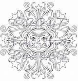 Celestial Mandalas Mandala Drawn sketch template