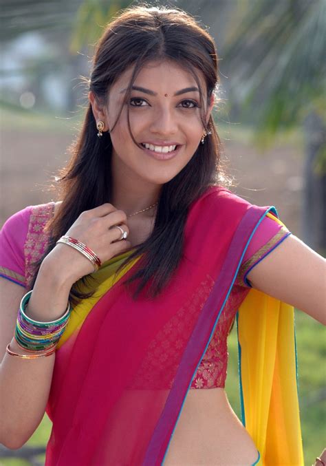 a complete photo gallery indian actress no watermark kajal agarwal cute stiils in pink half