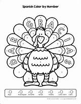 Coloring Thanksgiving Number sketch template
