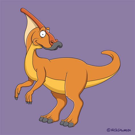 Parasaurolophus Cartoon The Mesozoics Greatest Known Hadrosaur