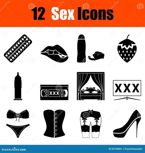 Set Of Sex Icons Stock Vector Illustration Of Shoe Brassiere 69739881