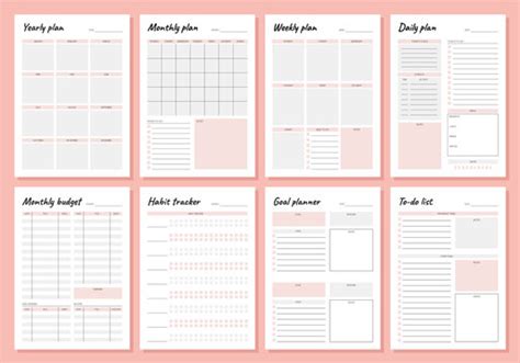 life planner template images browse  stock  vectors
