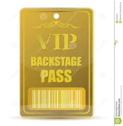gold vip backstage pass stock illustration illustration