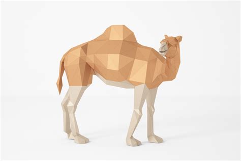 camel polygonal large model  poly  template lacrafta