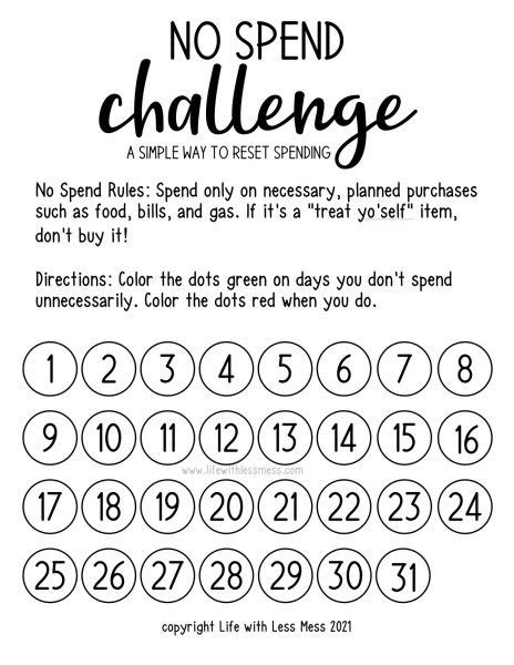 home decor  spend tracker  spend month  spend challenge printable