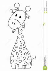 Girafa Giraffa Stampare Lingua Divertente Attacca Fuori Raccolta Isolato Ghiacciolo sketch template
