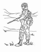 Coloring Pages Soldier Print Forces Color Special Military Kids sketch template