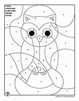 Owl Color Number Coloring Animal Preschool Pages Numbers Kids Printable Animals Worksheets Kindergarten Preschoolers Activities Math Letter Woojr Colouring Print sketch template