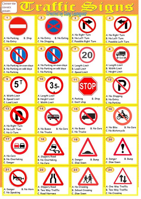 printable traffic signs  kids clipart