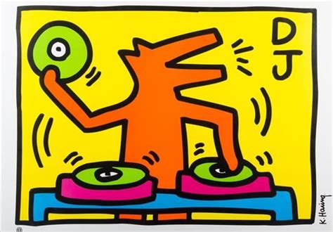 keith haring poster height   width   inches keith haring art haring art keith haring