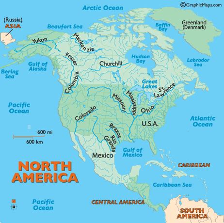 rivers  north america north american rivers major rivers  canada  mexico worldatlascom
