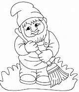 Gnome Kabouter Gnomes Kabouters Kleurplaat Allerlei Coloringpages Kaboutertjes Thema sketch template