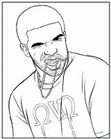 Coloring Drake Pages Rapper African American Easy Drawing Famous Printable Chains Print Color People Getcolorings Template Rake Getdrawings Hop Hip sketch template