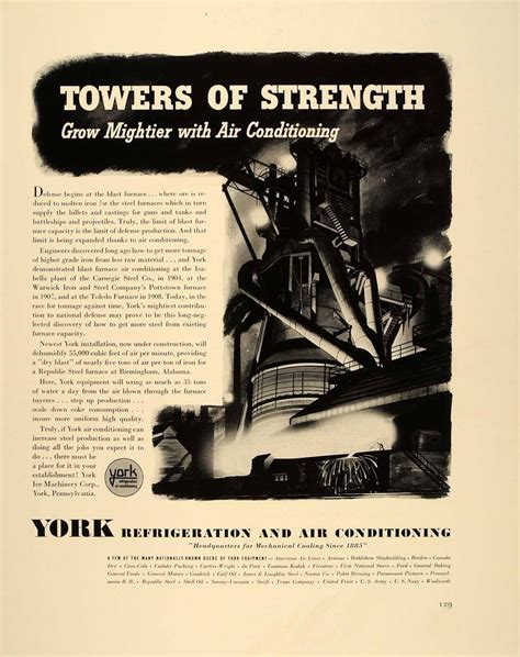 ad york air conditioning steel mill blast furnace refrigeration  air conditioning