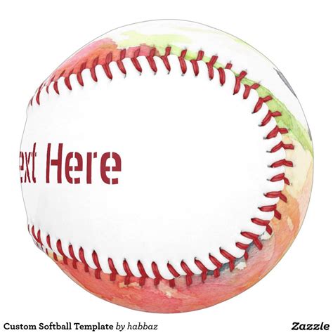 custom softball template zazzlecom custom softball custom templates