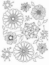 Coloring Pages Flowers Easy Adults Flower Floral Adult Book Colouring Patterns Color Print Sheets Background Stefania Miro Designs Books Visit sketch template