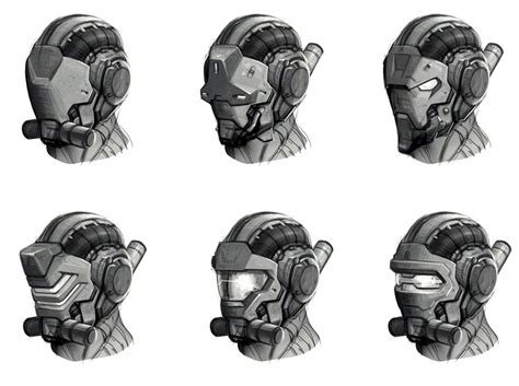 helmet concept art deep black art gallery