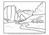 Park National Zion Draw Drawing River Step Parks Tutorials sketch template