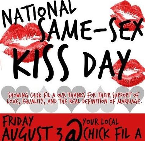 it s kiss in day at chick fil a for gay rights activists