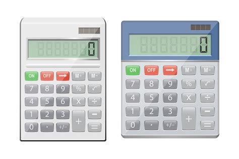 realistic calculator isolated  white background  vector art  vecteezy