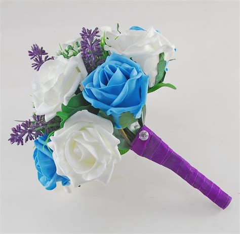 phoebe purple peony calla lily ivory and turquoise rose wedding flower