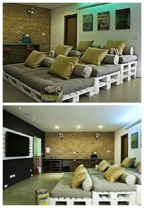 pallets home theater seating  pallets
