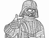 Getcolorings Malvorlagen Darth Colouring Vader Zentangle Starwars Swearing Decoratio sketch template