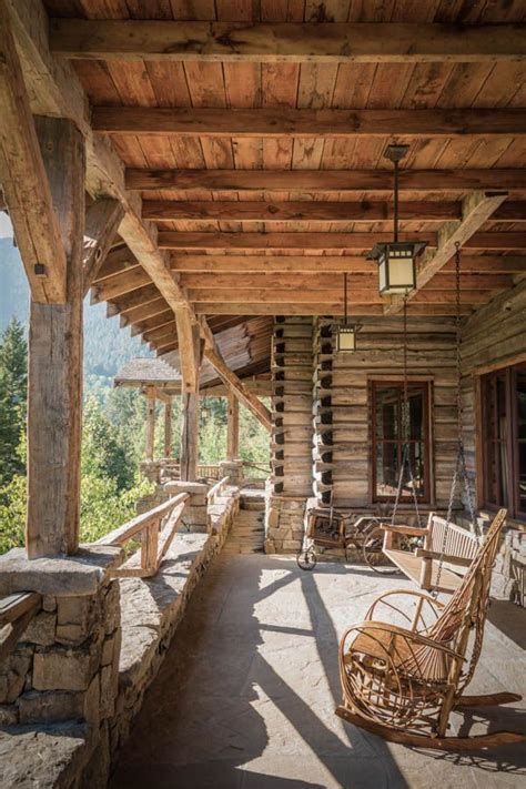 images  mountain cabin life  pinterest log cabin bathrooms cabin porches