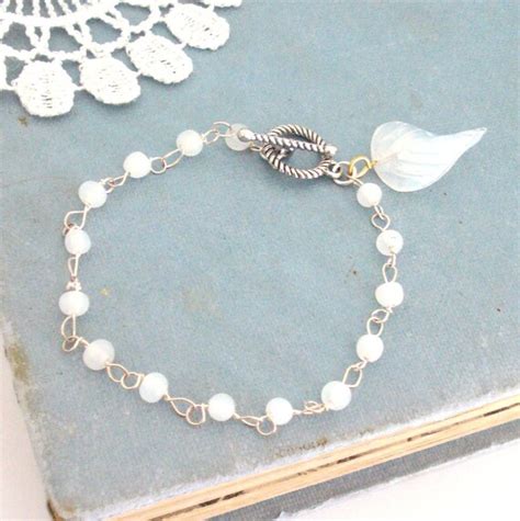 items similar to beaded bracelet white opal bracelet glass opal