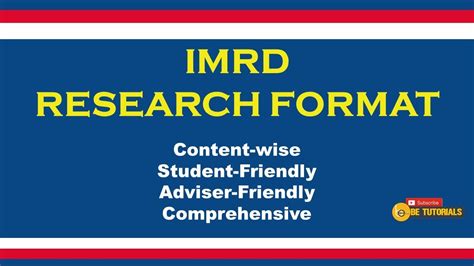 research format imrdimrad content youtube