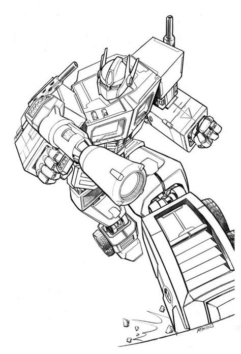 optimus prime  robert atkins transformers coloring pages