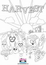 Harvest Colouring Festival Cute Poster Just Visit Crafts Veggies Adorable Those Color Activities sketch template