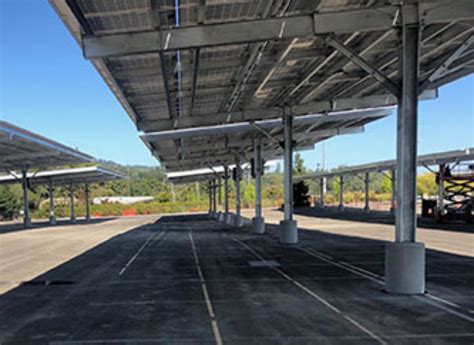 million solar shade structures   installed  parking lot