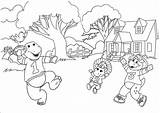 Coloring Barney Pages Print Kids sketch template